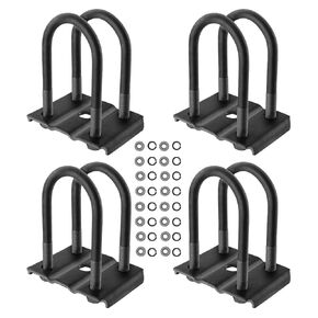 2Pack Trailer U Bolts Kit 7 inch, U Bolt for Trailer Axle 5.2K-7K lbs, U Bolts 3 inch Wide, 3" Round Axle, 1/2" Diameter, 2" Thread Pitch for 1-3/4" Leaf Springs
