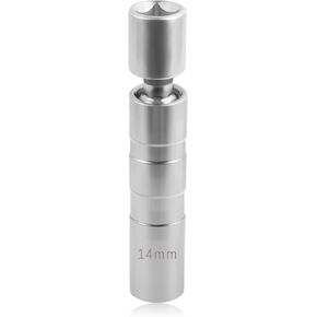 16mm&14mm Spark Plug Socket,Thin Wall 12 Points 3/8" Drive Spark Plug Removal Tool Compatible with BMW Nissan More Car,CRV Steel Magnetic Spark Plug Socket Set Car Tools