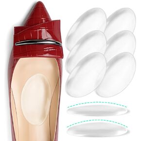 JL-Group Arch Support Inserts, Arch Pads for Flat Feet, Plantar Fasciitis Relief, Supportive Gel Arch Insoles for Foot Pain Relief (Clear, 0.43" in Thick High Arch)