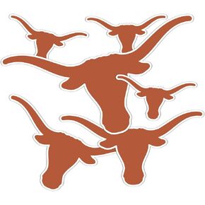 Desert Cactus University of Texas Stickers Longhorns UT Austin Vinyl Decals Laptop Water Bottle Car Scrapbook 13.5x11 Sheet T3 (Type 3-2)