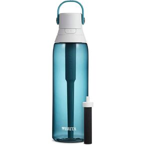 Brita Insulated Filtered Water Bottle with Straw, Reusable, BPA Free Plastic, Sea Glass, 26 Ounce