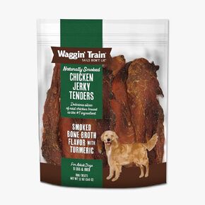 Waggin' Train Smoked Chicken Jerky Tenders with Turmeric and Bone Broth for Dogs - 24 oz. Pouch - Grain Free, High Protein, Limited Ingredient Dog Treat