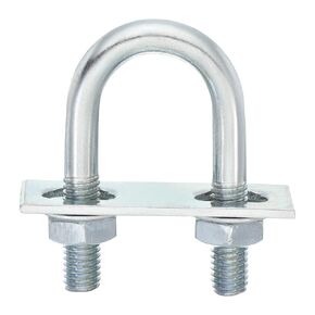 uxcell Round U-Bolts, 4 Set 55mm Inner Width 100mm Length M8 Zinc-Plated Carbon Steel U Clamp Bolt with Nuts and Plates, for Boat Trailer