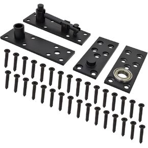 Nuk3y Heavy Duty Stainless Steel 360 Degree Door Pivot Hinge System Matte Black