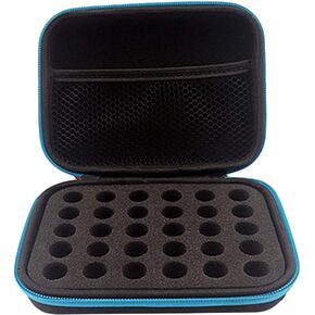 DHXYZZB myonly Essential Oils Carrying Case Holds 30 Grids for 1-3ML Roller Bottles Storage Organizer Bag Hard Shell for Home, Travel, and Presentations(Rose red)