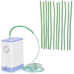 Oxygen Tubing Support Crimp Straightener,Oxygen Tubing Accessories,Oxygen Tube Jacket,Oxygen Tube Support for Oxygen Hose Nasal Cannula,12 Pcs,pink