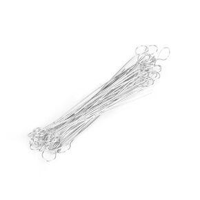 50pcs Nichrome Tips Inoculating Loop Inoculating Needle Reusable Inoculating Loop Holders for Laboratory, Classroom, or Science Fair Project (5mm)
