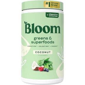 Bloom Nutrition Superfood Greens Powder, Digestive Enzymes with Probiotics and Prebiotics, Gut Health, Bloating Relief for Women, Chlorella, Green Juice Mix with Beet Root Powder, 25 SVG, Pineapple