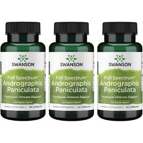 Swanson Full Spectrum Andrographis Paniculata 400 Milligrams 60 Capsules
