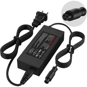 42V Charger PowerFast 3-Prong (About 0.31inch) Inline Connector for 36V Lithium Battery, Battery Charger for Electric Scooter (Mini 3-Prong: Cord Tip 0.31 inch (0.8mm))