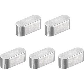 uxcell 5Pcs Round Ended Feather Key, 4x4x16mm Stainless Steel Professional Parallel Drive Shaft Key Stock for Fasteners Mechanical Industry
