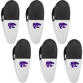 Siskiyou Sports NCAA Kansas State Wildcats Chip Clip Magnets, 6pk White, One Size