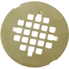Brushed Gold Snap-in Shower Floor Drain Cover,Hidrop 4-1/4" OD Round Shower Strainer Grid, Easy-to-Install Replacement Cover Stainless Steel