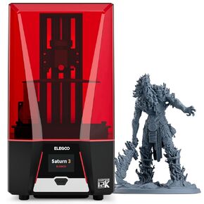 ELEGOO Saturn 4 Ultra 12K Resin 3D Printer, with Smart Automatic Leveling, 10-Inch 12K Monochrome LCD, 150mm/h Faster Printing Speed,8.62x4.84x8.66 Inch Printing Size