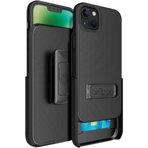 BELTRON Case Holster Combo for iPhone 14, iPhone 13, Slim Protective Full Body Grip Case & Swivel Belt Clip 3 in 1 Combo with Kickstand/Card Holder for iPhone 14 & iPhone 13 (NOT for Pro)