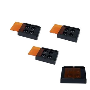 4 Holes Dental Veneer Storage Box, YOUYA DENTAL 3PCS Teeth Patch Shading Light Storage Case Membrane Dentistry Tooth Denture Patch Box Retainer Molar Box Denture Retainer Molar Box Protector Container