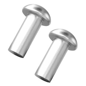 1/4" Diameter X 3/8" Length Solid Aluminum Brazier Head Rivets,Aluminum Boat Rivets,Round/Dome Head Rivet,Pack of 150