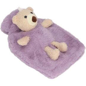 Hot Water Bottle with Cute Stuffed Animal Cover, Multifunctional 1000ml Capacity Wide Mouth Warm Water Bag, Cute Cartoon Bear Hot Water Bottle for Homes Office (Brown)