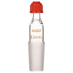 Glass Thermometer Inlet Adapter, Lab Glass Thermometer Adapter for Distillation Apparatus with 24/40 Inner Joint, 80mm Height