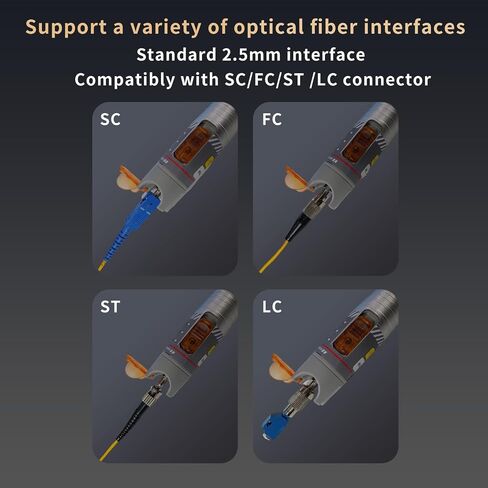 2PCS 100KM Visual Fault Locator for Fiber Optic Cables, VFL Support FC/ST/SC/LC Interfaces, Long-Range Fault Finder, Fiber Light Pen Tester, High-Precision OTDR Mapping Tool for FTTH, Telecom, Datacom in Saudi Arabia