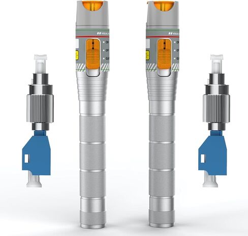 2PCS 100KM Visual Fault Locator for Fiber Optic Cables, VFL Support FC/ST/SC/LC Interfaces, Long-Range Fault Finder, Fiber Light Pen Tester, High-Precision OTDR Mapping Tool for FTTH, Telecom, Datacom in Saudi Arabia