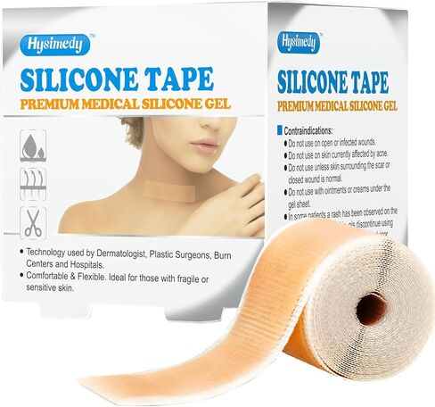 صفائح الندبات المصنوعة من السيليكون، بكرة شريط الندبات من جل السيليكون (1.6 بوصة × 59 بوصة - 1.5 متر) - شرائط إزالة الندبات المصنوعة من السيليكون المقاومة للماء وقابلة لإعادة الاستخدام للقسم القيصري والجُدرَة وعلامات التمدد وشفاء الندبات in Kuwait