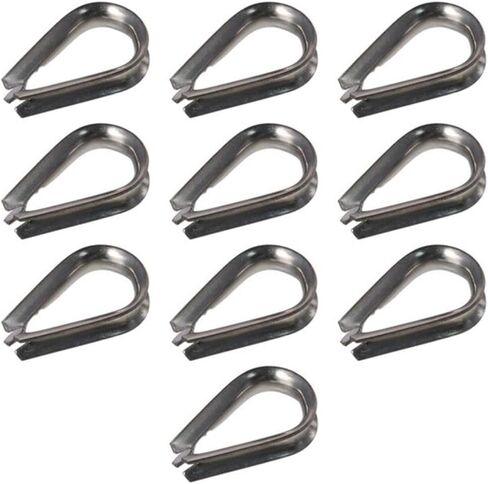 Rope Thimble Rigging 10pcs 1.5-12mm Durable 304 Stainless Steel Thimbles Ring Clamp Sleeve Thimbles Cable Wire Rope Clamp Rope Connecting Head(1.5mm) in Saudi Arabia