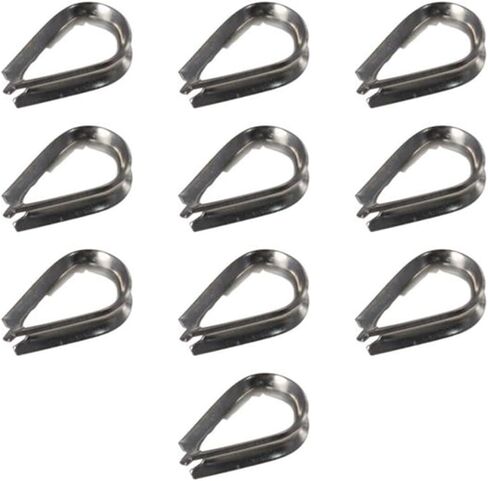 Rope Thimble Rigging 10pcs 1.5-12mm Durable 304 Stainless Steel Thimbles Ring Clamp Sleeve Thimbles Cable Wire Rope Clamp Rope Connecting Head(1.5mm) in Saudi Arabia