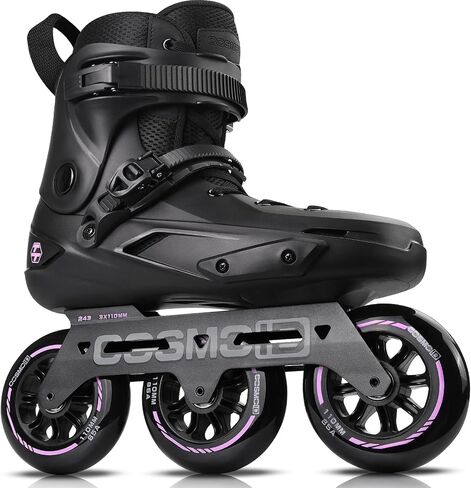 Roller Blades for Women & Men - COSMOID 3 Wheels 110mm Adult Inline Skates with Metal Frame, Secure Closure System & Removable Liner for Fitness & Outdoor Skating in Kuwait