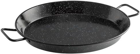 OCS Parts Pro Chef Series 14-Inch Enameled Carbon Steel Paella Pan | Heavy Duty Paella Skillet for Home and Commercial Kitchens in Saudi Arabia