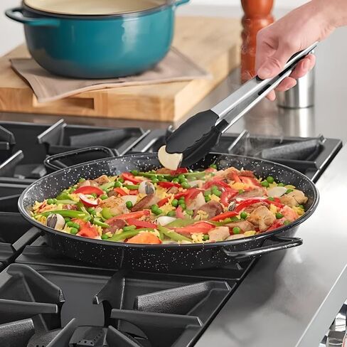 OCS Parts Pro Chef Series 14-Inch Enameled Carbon Steel Paella Pan | Heavy Duty Paella Skillet for Home and Commercial Kitchens in Saudi Arabia