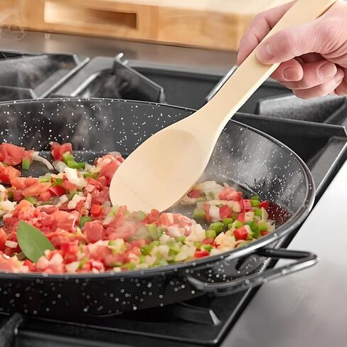OCS Parts Pro Chef Series 14-Inch Enameled Carbon Steel Paella Pan | Heavy Duty Paella Skillet for Home and Commercial Kitchens in Saudi Arabia
