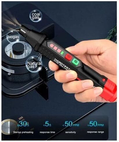 HT60 Portable Gas Leak Detector Handheld Combustible Gas Leak Tester Gas Analyzer with Audible & Visual Alarm in Saudi Arabia