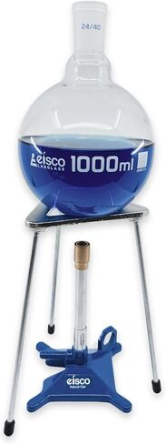 Eisco Labs - 1000 mL Flat Bottom Boiling Flask with 24/40 Ground Joint, Borosilicate Glass, Ideal for Organic Chemistry, Heating, Distillation, Reflux, Extractions & Solution Preparation in Labs in Saudi Arabia