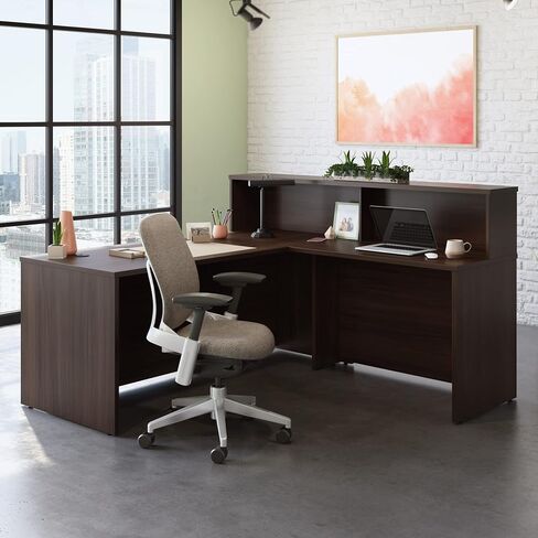 محطة استقبال OfficeWorks by Saader Affirm، الطول: 70.87 بوصة × العرض: 70.87 بوصة × الارتفاع: 13.58 بوصة، كرزي كلاسيكي in Kuwait