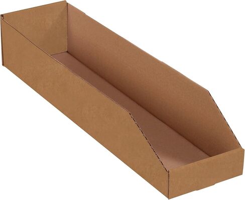 BFBINMT624 Open Top Bin Boxes, 6" x 24" x 4 1/2", White (Pack of 50) in Saudi Arabia