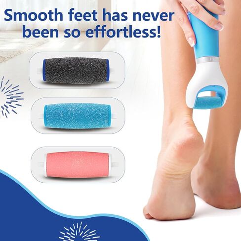 11 عبوة من رؤوس الأسطوانة البديلة لملف القدم الإلكتروني amope Pedi Perfect Refills، تتضمن 6 رؤوس بديلة خشنة إضافية و5 رؤوس بديلة خشنة عادية متوافقة مع amope (أسود + أزرق) in Saudi Arabia
