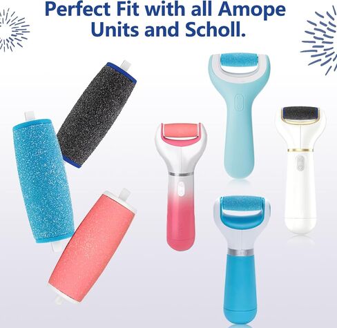 11 عبوة من رؤوس الأسطوانة البديلة لملف القدم الإلكتروني amope Pedi Perfect Refills، تتضمن 6 رؤوس بديلة خشنة إضافية و5 رؤوس بديلة خشنة عادية متوافقة مع amope (أسود + أزرق) in Saudi Arabia