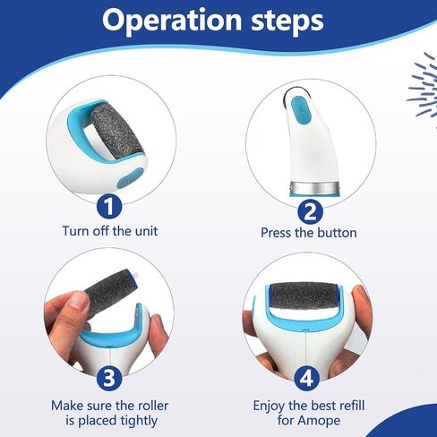 11 عبوة من رؤوس الأسطوانة البديلة لملف القدم الإلكتروني amope Pedi Perfect Refills، تتضمن 6 رؤوس بديلة خشنة إضافية و5 رؤوس بديلة خشنة عادية متوافقة مع amope (أسود + أزرق) in Saudi Arabia
