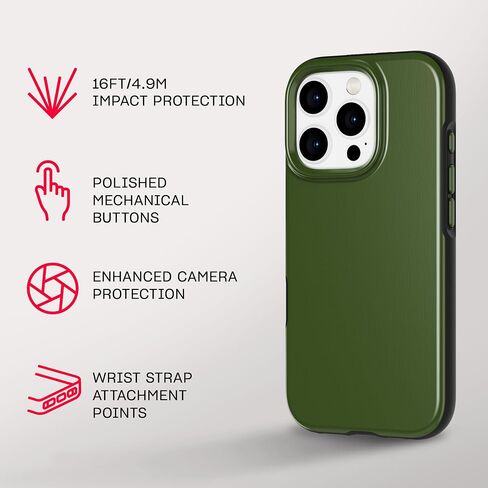 Tech21 EvoDusk لهاتف iPhone 16 Pro متوافق مع MagSafe - حافظة حماية من الصدمات تم اختبارها بمعايير عسكرية 15x - باللون الأسود in Saudi Arabia