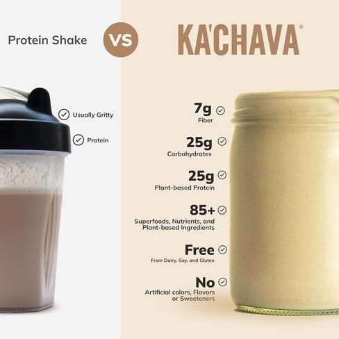 Ka’Chava All-In-One Nutrition Shake Blend, 85+ Superfoods & Nutrients, Meal Replacement, Greens Plant-Based Superfood Powder Protein Drink, Digestive Enzymes & Probiotics, Vegan Dairy Gluten Free, 2lb in Saudi Arabia