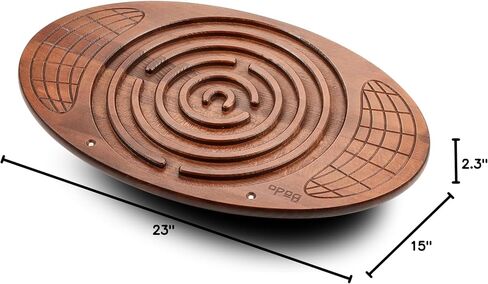 Maze Balance Board - Wood Wobble Board for Kids, Toddlers, Teens & Adults for Exercise Training, Physical Therapy, Bodyweight Fitness, Skiing, Surfing, Snowboarding, Skateboarding with Labyrinth in Saudi Arabia