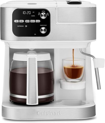 CUISINART Coffee Maker Barista System, Coffee Center 4-In-1 Coffee Machine, Single-Serve Coffee, Espresso & Nespresso Capsule Compatible, 12-Cup Carafe, White, SS-4N1W in Saudi Arabia