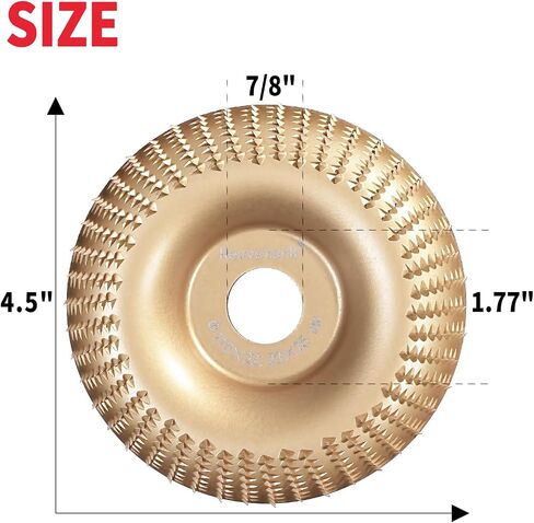 5 Pack Wood Carving Disc for Angle Grinder 4 in & 3 Inch with 7/8" Arbor, Wood Shaping Grinding Wheel Sanding Disc, Woodworking Angle Grinder Attachment Set in Saudi Arabia