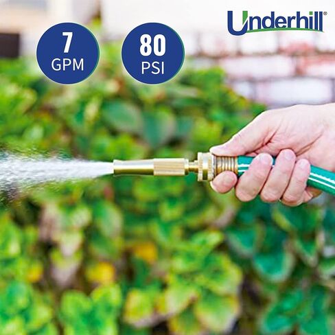 فوهة خرطوم مياه للحديقة مقاس 6 بوصات من Underhill PowerBlast Super Sweeper، بخاخ، نفاث، 7 GPM 80 PSI، مدخل خيط 3/4 بوصة، شديد التحمل قابل للتعديل، SN6-75 in Saudi Arabia