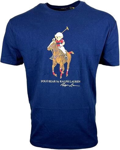 POLO RALPH LAUREN Mens Classic Fit Bear Graphic Crewneck T-Shirt (XX-Large, Grey Bear) in Saudi Arabia