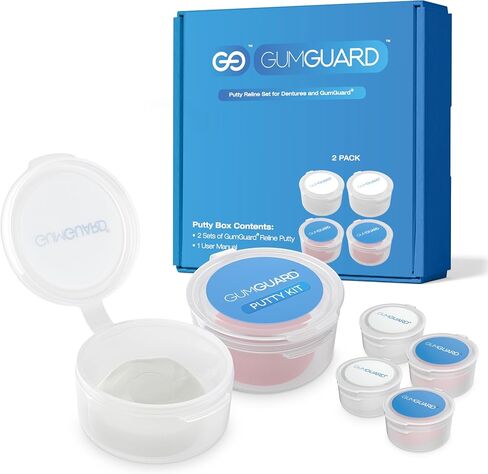 Denture Putty Pack Reline Set - Versatile, Fast Self-Curing - for Custom Fit & Comfort in Dentures, with Multiple Applications & Watertight Seal 2 Pack in Saudi Arabia