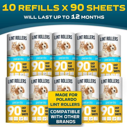 Lint Rollers 2 pcs, 540 Sticky Sheets, Extra 4 Spare Rollers/Hair Remover for Clothes, Furniture, Couch, Carpet, Dog Hair Remover, Cat Hair Remover, Animal Fur, Fuzz in Saudi Arabia