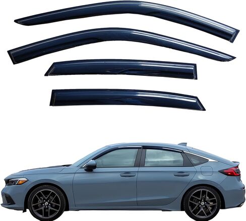 Tape On Window Visor Compatible with 2006-2012 Toyota Rav4, Side Vent Window Deflector Rain Guard Shade, Truck Accessories-4pcs in Kuwait