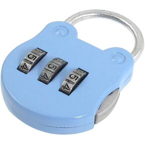 Zinc Alloy 3-Digit Combination Padlock - Resettable Code Lock for Travel,Backpack,Gym, School Lockers, Luggage, Small Portable Number Lock, Security Password Lock for Suitcase and Bags - Blue
